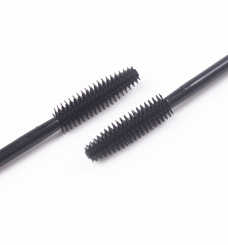 BIHRTC Pack of 100 One-Off Disposable Silicone Eyelash Mascara Brushes Wands Applicator Eyebrow Brush Makeup Tool Kit Set (Tower Shape - Black) - Image 3